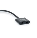 Cable adaptador usb-c a audio dac 2 jack 3.5mm hembra para auricular y microfono