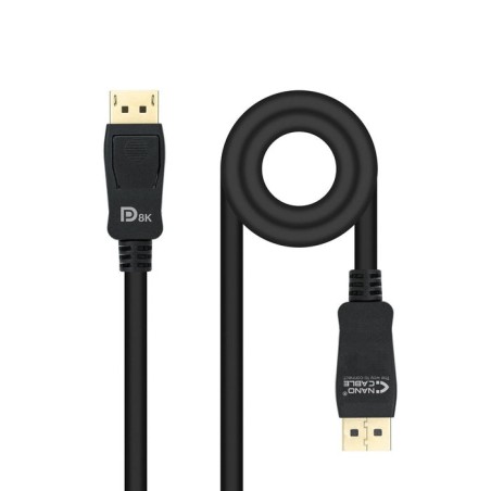 Nanocable cable displayport 1.4 macho a displayport 1.4 macho 2m - certificado vesa - negro