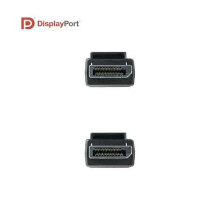 Nanocable cable displayport 1.4 macho a displayport 1.4 macho 2m - certificado vesa - negro