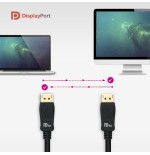 Nanocable cable displayport 1.4 macho a displayport 1.4 macho 2m - certificado vesa - negro
