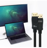 Nanocable cable displayport 1.4 macho a displayport 1.4 macho 2m - certificado vesa - negro