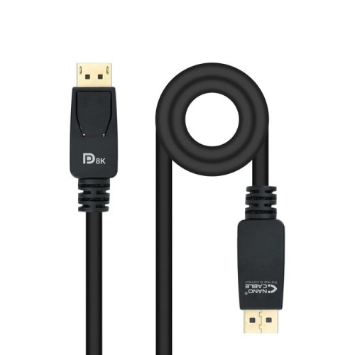 Nanocable cable displayport 1.4 macho a displayport 1.4 macho 3m - certificado vesa - negro