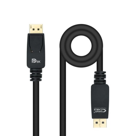 Nanocable cable displayport 1.4 macho a displayport 1.4 macho 3m - certificado vesa - negro