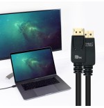 Nanocable cable displayport 1.4 macho a displayport 1.4 macho 3m - certificado vesa - negro