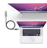 Nanocable cable conversor usb-c macho a displayport macho 1.80m - negro/plata
