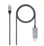 Nanocable cable conversor usb-c macho a hdmi macho 1.80m - negro/plata
