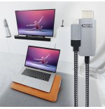 Nanocable cable conversor usb-c macho a hdmi macho 1.80m - negro/plata