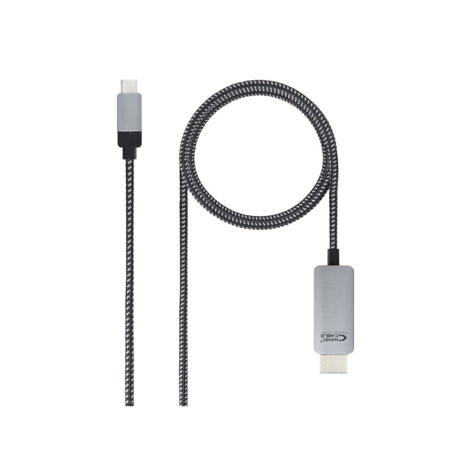 Nanocable cable conversor usb-c macho a hdmi macho 3m - negro/plata