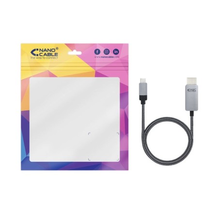 Nanocable cable conversor usb-c macho a hdmi macho 3m - negro/plata