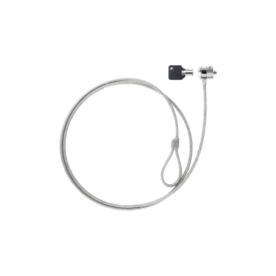 Tooq cable de seguridad universal con llave para portatiles - acero 4.5mm - longitud 1.50m