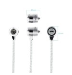 Tooq cable de seguridad universal con llave para portatiles - acero 4.5mm - longitud 1.50m