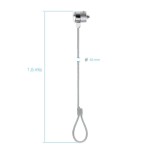 Tooq cable de seguridad universal con llave para portatiles - acero 4.5mm - longitud 1.50m