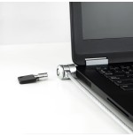 Tooq cable de seguridad universal con llave para portatiles - acero 4.5mm - longitud 1.50m
