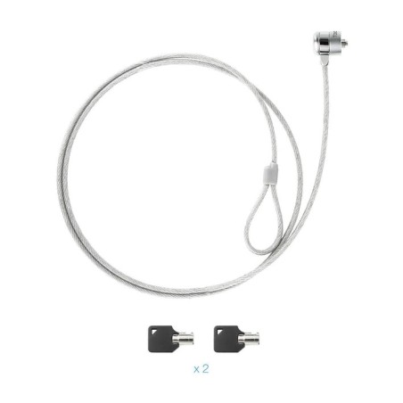 Tooq cable de seguridad universal con llave para portatiles - acero 4.5mm - longitud 1.50m
