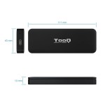 Tooq carcasa externa ssd m2 nvme pcie usb-c - negro