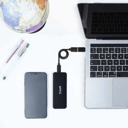 Tooq carcasa externa ssd m2 nvme pcie usb-c - negro