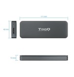 Tooq carcasa externa ssd m2 ngff usb-c - gris