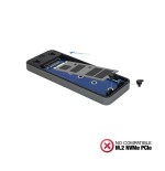 Tooq carcasa externa ssd m2 ngff usb-c - gris