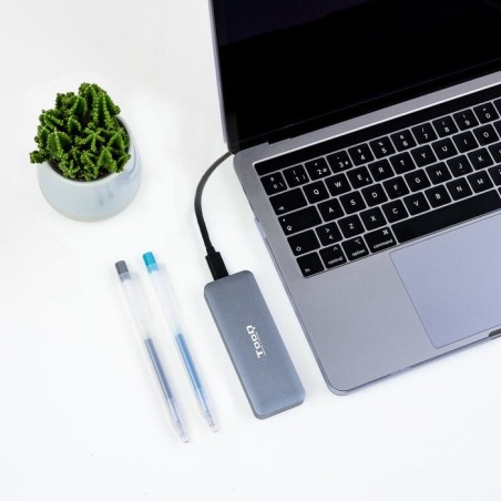Tooq carcasa externa ssd m2 ngff usb-c - gris