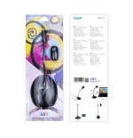 Tooq microfono de escritorio flexible omnidireccional - interruptor on/off - cable de 2m - jack 3.5mm - negro