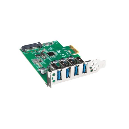 Lanberg tarjeta de extensión pci express 4 x usb 3.1 gen1 + soporte de bajo perfil
