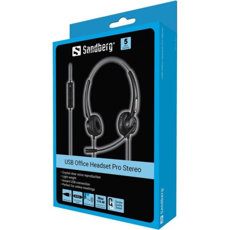 Sandberg usb office headset pro stereo