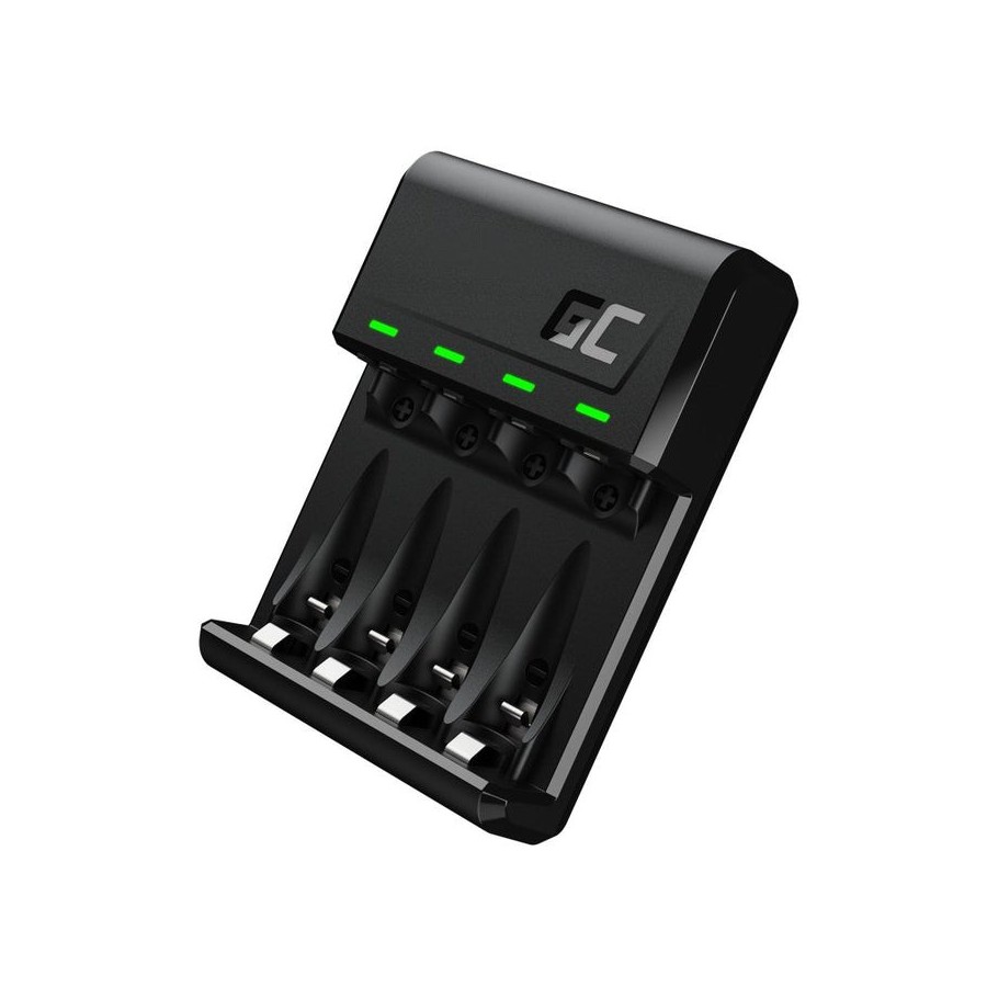 Cargador pilas aa / aaa + micro usb + type c greencell