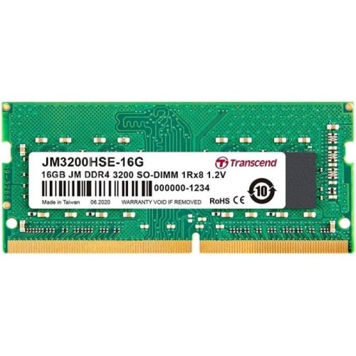 Memoria ram transcend jetram 16gb ddr4 3200mhz so-dimm 1rx8 2gx8 cl22 1.2v