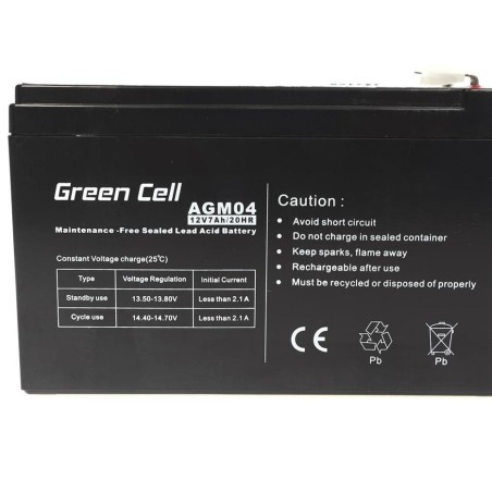 Green cell batería agm 12v7ah