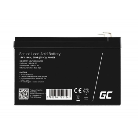 Green cell batería agm 12v14ah