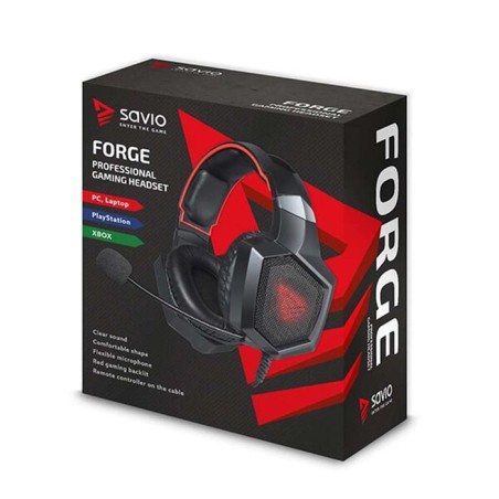 Savio forge gaming headset  stereo jack 3.5mm + usb