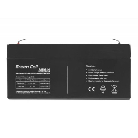 Green cell batería agm 6v 3.2 ah