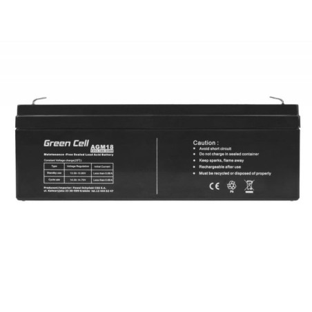 Green cell batería agm 12v 2.3 ah