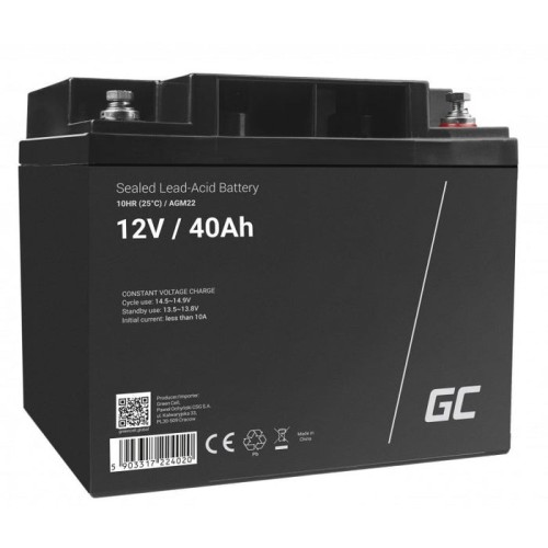 Green cell battery agm 12v 40 ah