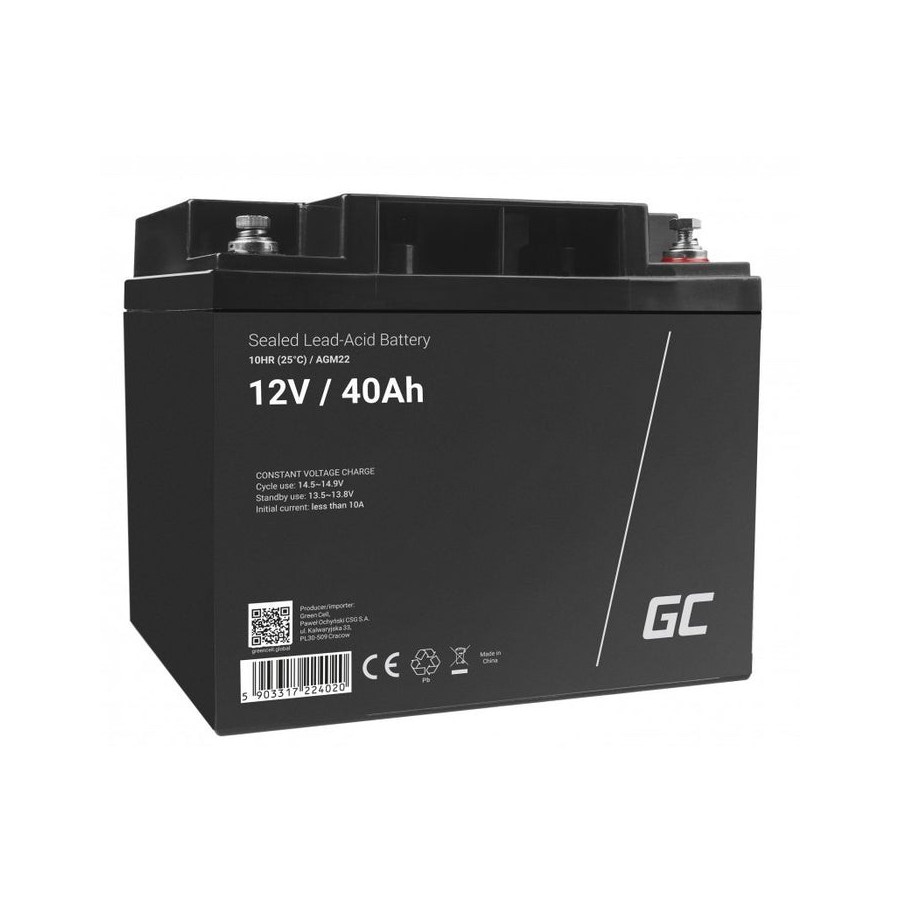 Green cell battery agm 12v 40 ah