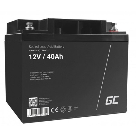 Green cell battery agm 12v 40 ah