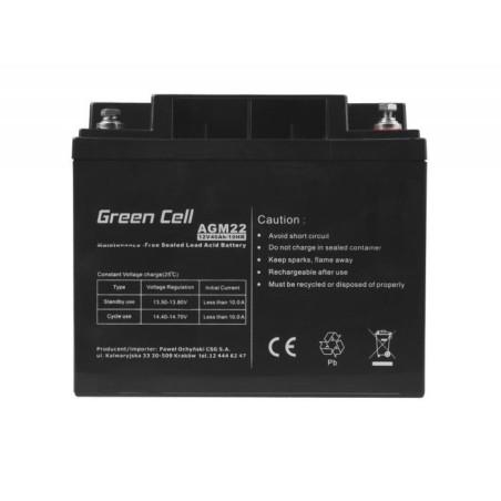 Green cell battery agm 12v 40 ah