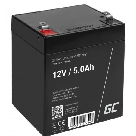 Greencell batería agm 12v 5ah