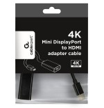 Cable adaptador gembird 4k mini displayport a hdmi negro