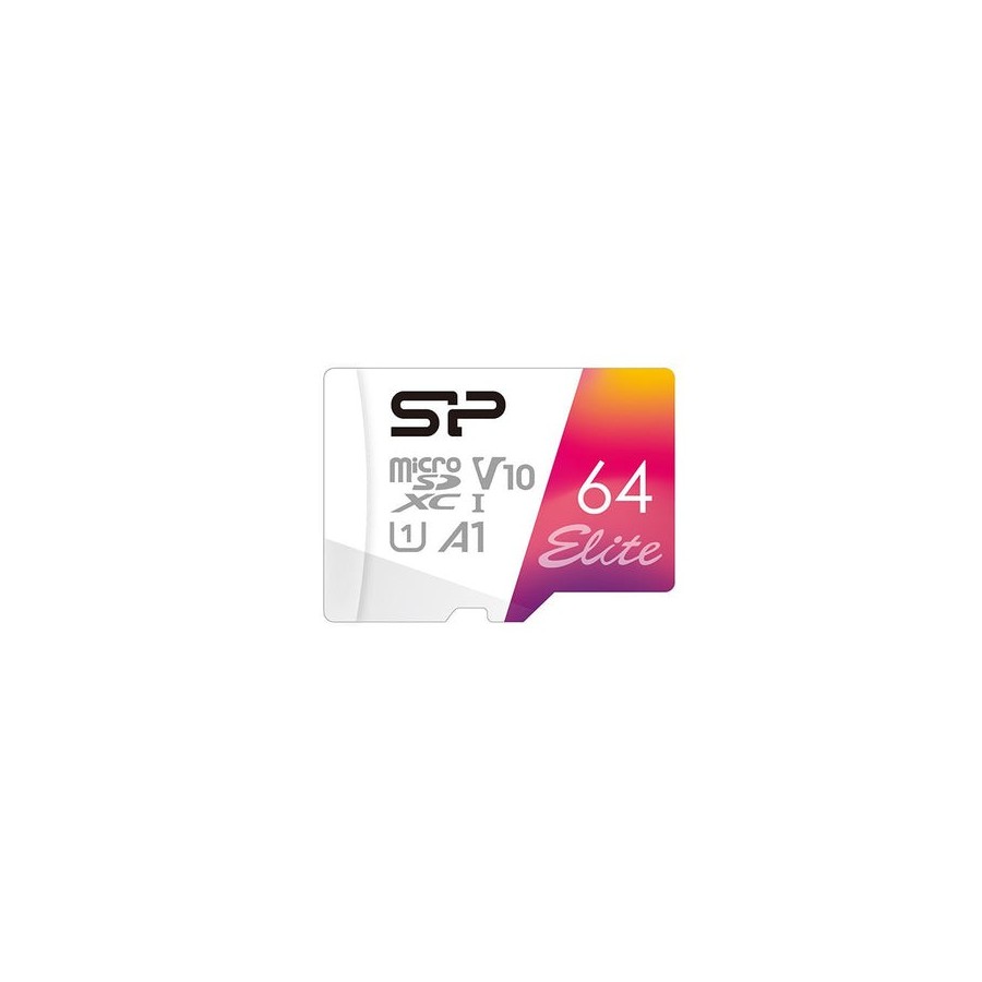 Tarjeta de memoria silicon power elite micro sdxc 64gb uhs-i a1 v10