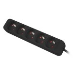 Lanberg regleta 5 tomas 1m para sais ps0-05e-0100-iec-bk