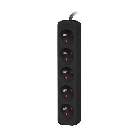 Lanberg regleta 5 tomas 1m para sais ps0-05e-0100-iec-bk