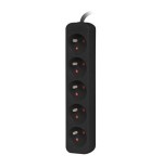 Lanberg regleta 5 tomas 1m para sais ps0-05e-0100-iec-bk