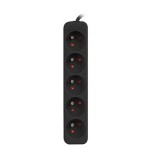 Lanberg regleta 5 tomas 1m para sais ps0-05e-0100-iec-bk