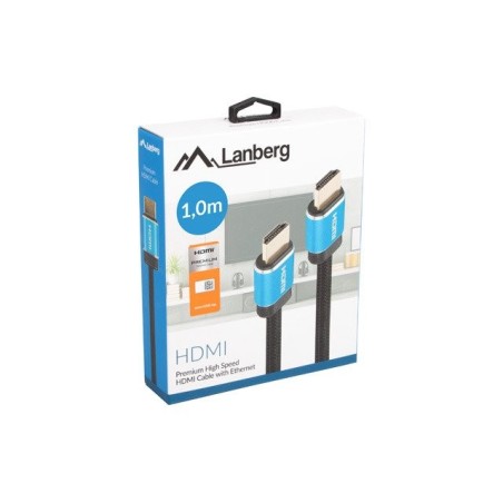 Lanberg ca-hdmi-p20cu-0010-bk cable hdmi 1m 4k premium box