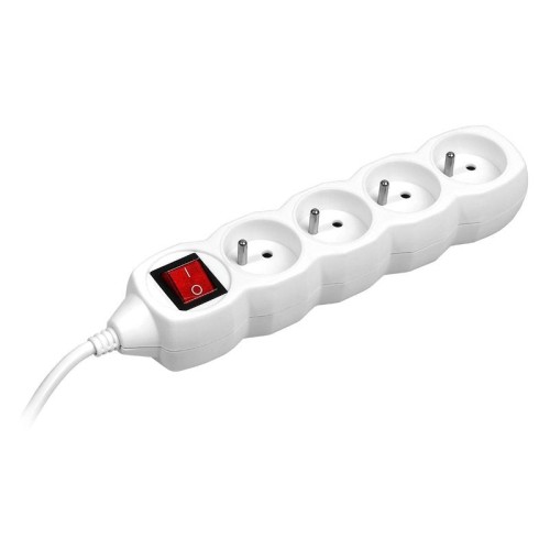 Tracer regleta 4 tomas con interruptor cable alargador 3.0m blanco