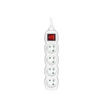 Tracer regleta 4 tomas con interruptor cable alargador 3.0m blanco