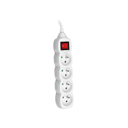 Tracer regleta 4 tomas con interruptor cable alargador 3.0m blanco