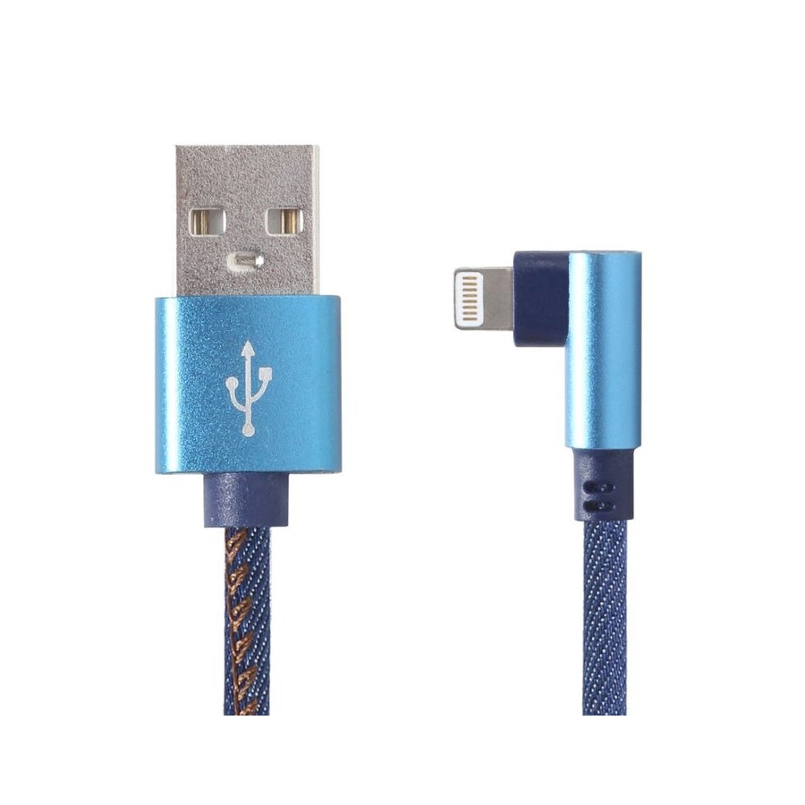 Gembird premium jeans denim  usb 8-pin 1m blue angled