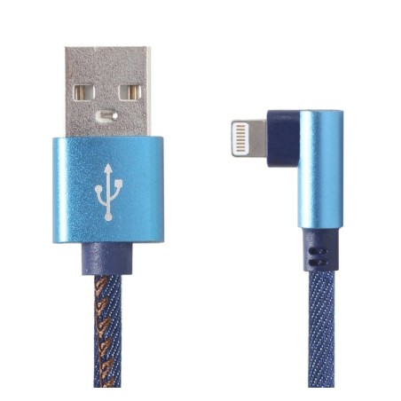 Gembird premium jeans denim  usb 8-pin 1m blue angled